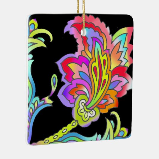 Neon Flowers Keramisch Ornament (Rechts)