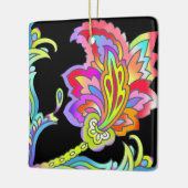 Neon Flowers Keramisch Ornament (Links)