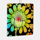 Neon Flowers Keramisch Ornament (Rechts)