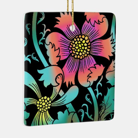 Neon Flowers Keramisch Ornament (Rechts)