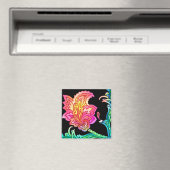 Neon Flowers Magneet (Insitu (Vaatwasser))