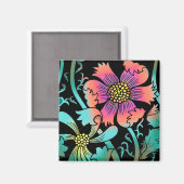 Neon Flowers Magneet (Voorkant / Achterkant)