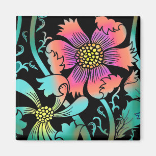 Neon Flowers Magneet