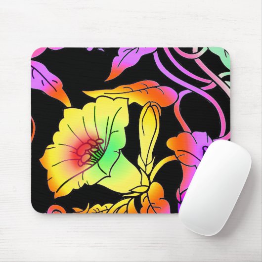 Neon Flowers Muismat (Met muis)