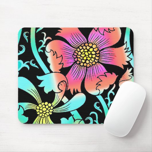 Neon Flowers Muismat (Met muis)