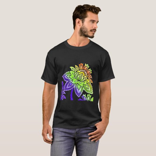 Neon Flowers T-shirt (Voorkant volledig)
