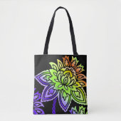 Neon Flowers Tote Bag (Voorkant)