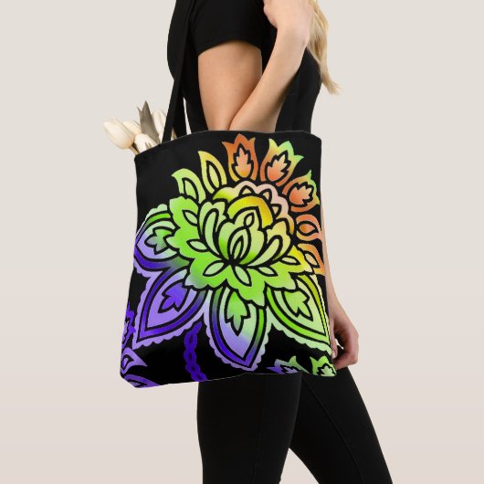 Neon Flowers Tote Bag (Dichtbij)