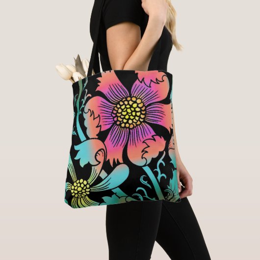 Neon Flowers Tote Bag (Dichtbij)