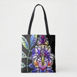 Neon Flowers Tote Bag
