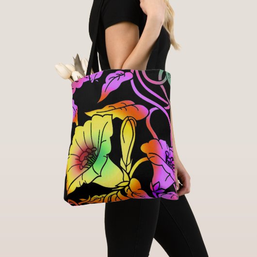 Neon Flowers Tote Bag (Dichtbij)