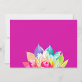 Neon Flowers tuin waterverf Kaart (Achterkant)