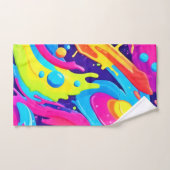 Neon Fluid Art Bad Handdoek (Handdoek)