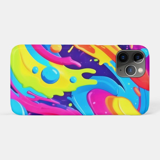 Neon Fluid Art Case-Mate iPhone Case (Achterkant (horizontaal))