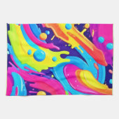 Neon Fluid Art Theedoek (Horizontaal)