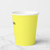 neon Fluorescent yellow lemon bright color Papieren Bekers (Achterkant)