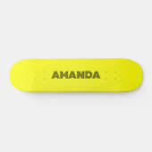 neon Fluorescent yellow lemon bright color Persoonlijk Skateboard (Horizontaal)