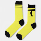 neon Fluorescent yellow lemon bright color Sokken (Links)
