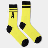 neon Fluorescent yellow lemon bright color Sokken (Rechts)