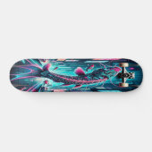 "Neon Flux: Cyber Koi Persoonlijk Skateboard
