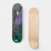Neon Forest Dreamscape Abstract Skateboard (Voorkant)