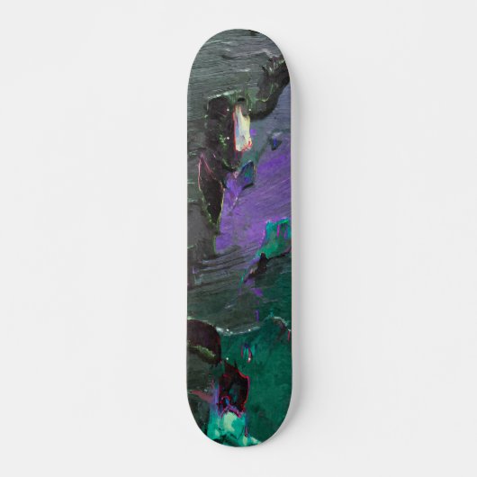 Neon Forest Dreamscape Abstract Skateboard (Voorkant)