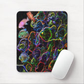 Neon fosm & live fish mousepad muismat (Met muis)