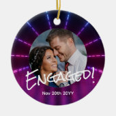 Neon FOTO Kerstmisdecoratie Psychedelic Modern Keramisch Ornament (Voorkant)