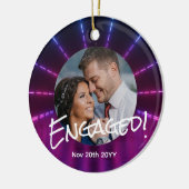 Neon FOTO Kerstmisdecoratie Psychedelic Modern Keramisch Ornament (Links)