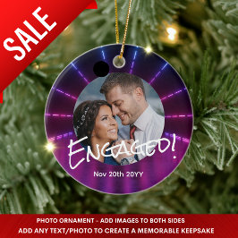 Neon FOTO Kerstmisdecoratie Psychedelic Modern Keramisch Ornament