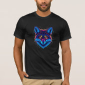 Neon Fox Face – Vibrant Glowing Design T-shirt (Voorkant)