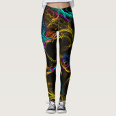 Neon Fractal 1 Leggings (Voorkant)
