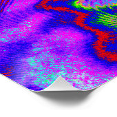 Neon Fractal Burst – Glossy Art Poster (Hoek)