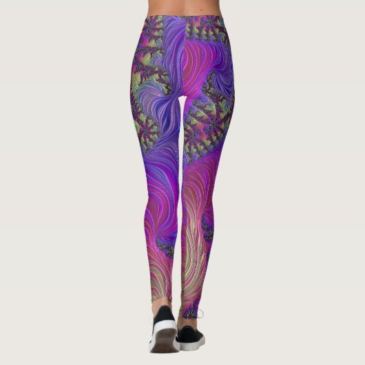 Neon Fractal Leggings (Achterkant)
