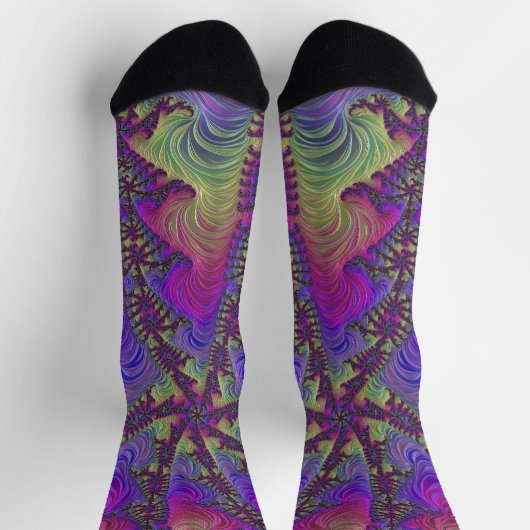 Neon Fractal Socks Sokken (Top)
