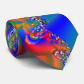 Neon Fractal Stropdas (Opgerold)