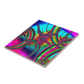 Neon Fractal Tegeltje (Zijkant)