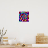 Neon FRACTALE Spiraal Poster (Keuken)