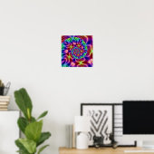 Neon FRACTALE Spiraal Poster (Thuiskantoor)