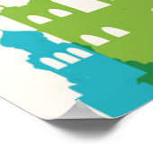 Neon France Skyline Poster (Hoek)