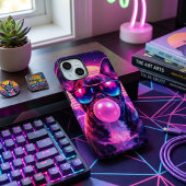 Neon Franse Bulldog Bubblegum Synthwave Case-Mate iPhone Case