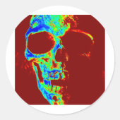 Neon Freddy Ronde Sticker (Voorkant)