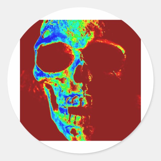 Neon Freddy Ronde Sticker (Voorkant)