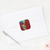 Neon Freddy Ronde Sticker (Envelop)