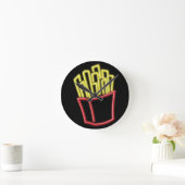 Neon French Fries Ronde Klok (Huis)