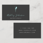 Neon Fresh Organic Vegetable Nutritionist Elegant Visitekaartje (Voorkant / Achterkant)