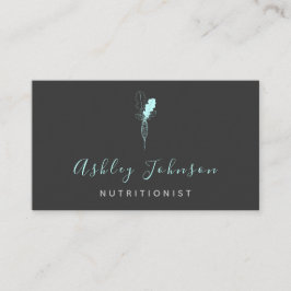 Neon Fresh Organic Vegetable Nutritionist Elegant Visitekaartje