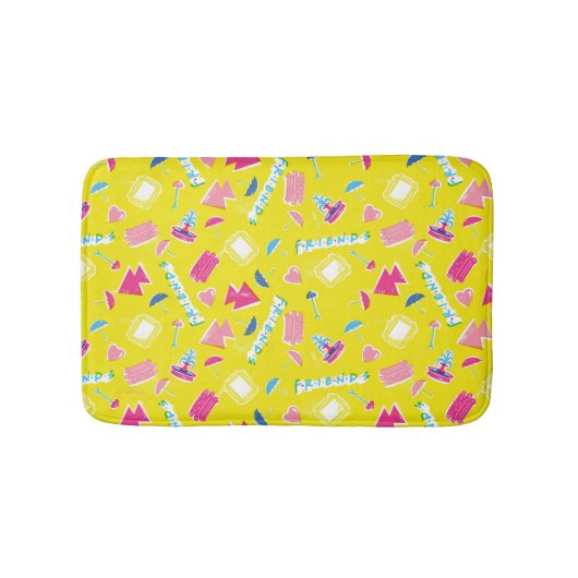 Neon FRIENDS™ Iconenpatroon Badmat (Voorkant)
