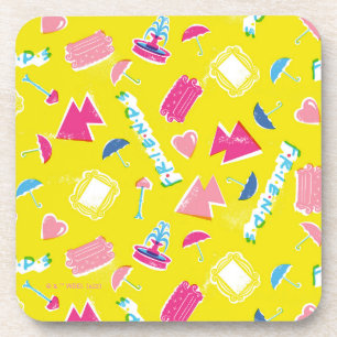 Neon FRIENDS™ Iconenpatroon Bier Onderzetter