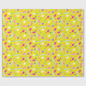 Neon FRIENDS™ Iconenpatroon Cadeaupapier (Vlak)